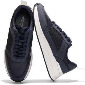 imageProject Cloud Leather Sneakers for Men Shoes  Memory Foam Insole NonSlip Casual Shoes for Men Footwear  Lightweight Vegan Leather Fashion Sneakers KurtNavy