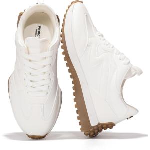 imageProject Cloud Shoes for Women Memory Foam Sneakers for Women NonSlip Womens Fashion Sneakers ampamp Comfortable Womens Sneakers  Casual Womens Shoes Lighweight Women Sneakers LeccoWhite