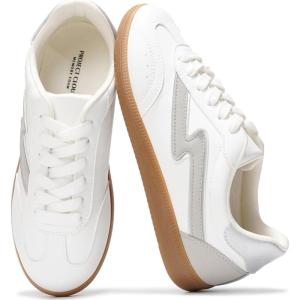 imageProject Cloud Sneakers for Women  Laceup Shoes for Women Trendy Women Sneakers Memory Foam Womens Fashion Sneakers Shoes Women Footwear  NonSlip Womens Shoes IritaWhite
