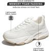 imageProject Cloud Chunky Platform Sneakers for Women Memory Foam Dad Shoes for Women Laceup Womens Shoes ampamp Womens Sneakers Slip on Womens Fashion Sneakers Women Footwear CocoOffwhite