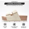 imageProject Cloud Genuine Leather Platform Sandals Women Footwear  Memory Foam Insole Comfortable Beach Summer Wedges  Non Slip ampamp Lightweight Wedge Sandals for Women 2025 PismoBirch