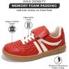 imageProject Cloud Leather Womens Sneakers  Memory Foam Casual Sneakers for Women Footwear Lace Up Womens Fashion Sneakers  NonSlip Shoes for Women Trendy Shoes Womens MadridMaroon