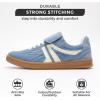 imageProject Cloud Leather Womens Sneakers  Memory Foam Casual Sneakers for Women Footwear Lace Up Womens Fashion Sneakers  NonSlip Shoes for Women Trendy Shoes Womens MadridBlue