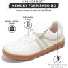 imageProject Cloud Leather Womens Sneakers  Memory Foam Casual Sneakers for Women Footwear Lace Up Womens Fashion Sneakers  NonSlip Shoes for Women Trendy Shoes Womens MadridWhite