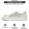 imageProject Cloud Sneakers for Women  Memory Foam Shoes for Women ampamp Womens Fashion Sneakers LaceUp Sneakers for Women  NonSlip Shoes  Womens Trendy Sneakers LonaWhite Rhinestone