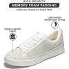 imageProject Cloud Sneakers for Women  Memory Foam Shoes for Women ampamp Womens Fashion Sneakers LaceUp Sneakers for Women  NonSlip Shoes  Womens Trendy Sneakers LonaWhite Pearl