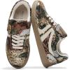 imageProject Cloud Leather Womens Sneakers  Memory Foam Casual Sneakers for Women Footwear Lace Up Womens Fashion Sneakers  NonSlip Shoes for Women Trendy Shoes Womens MadridMulticolor