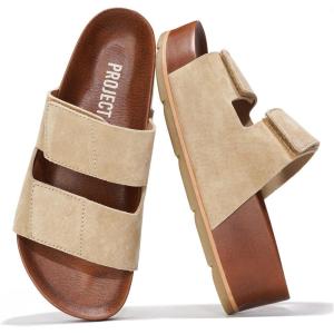 imageProject Cloud Genuine Leather Platform Sandals Women Footwear  Memory Foam Insole Comfortable Beach Summer Wedges  Non Slip ampamp Lightweight Wedge Sandals for Women 2025 PismoSand