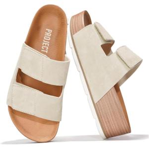 imageProject Cloud Genuine Leather Platform Sandals Women Footwear  Memory Foam Insole Comfortable Beach Summer Wedges  Non Slip ampamp Lightweight Wedge Sandals for Women 2025 PismoBirch