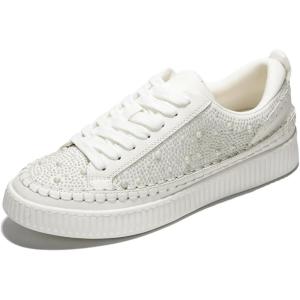 imageProject Cloud Sneakers for Women  Memory Foam Shoes for Women ampamp Womens Fashion Sneakers LaceUp Sneakers for Women  NonSlip Shoes  Womens Trendy Sneakers LonaWhite Pearl