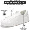 imageProject Cloud Platform Sneakers for Women  Memory Foam Womens Sneakers  Lace Up Womens Shoes  NonSlip Sneakers for Women Footwear  Wedge Sneakers Women Shoes BossyWhite