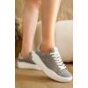 imageProject Cloud Platform Sneakers for Women  Memory Foam Womens Sneakers  Lace Up Womens Shoes  NonSlip Sneakers for Women Footwear  Wedge Sneakers Women Shoes BossyLight Grey