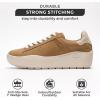 imageProject Cloud Platform Sneakers for Women  Memory Foam Womens Sneakers  Lace Up Womens Shoes  NonSlip Sneakers for Women Footwear  Wedge Sneakers Women Shoes BossyTan