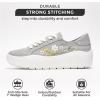 imageProject Cloud Platform Sneakers for Women  Memory Foam Womens Sneakers  Lace Up Womens Shoes  NonSlip Sneakers for Women Footwear  Wedge Sneakers Women Shoes BossyLightgrey  Flowers