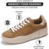 imageProject Cloud Platform Sneakers for Women  Memory Foam Womens Sneakers  Lace Up Womens Shoes  NonSlip Sneakers for Women Footwear  Wedge Sneakers Women Shoes BossyTan