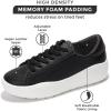 imageProject Cloud Platform Sneakers for Women  Memory Foam Womens Sneakers  Lace Up Womens Shoes  NonSlip Sneakers for Women Footwear  Wedge Sneakers Women Shoes BossyBlack