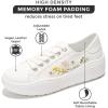 imageProject Cloud Platform Sneakers for Women  Memory Foam Womens Sneakers  Lace Up Womens Shoes  NonSlip Sneakers for Women Footwear  Wedge Sneakers Women Shoes BossyOffwhite  Flowers