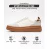 imageProject Cloud Platform Sneakers for Women Footwear  Memory Foam Insole Womens Shoes Lightweight and NonSlip Sole Lace Up Fashion Sneakers DodgeWhite