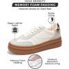 imageProject Cloud Platform Sneakers for Women Footwear  Memory Foam Insole Womens Shoes Lightweight and NonSlip Sole Lace Up Fashion Sneakers DodgeWhite