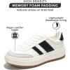 imageProject Cloud Sneakers for Women  Lace Up Womens Fashion Sneakers Memory Foam Insole Womens Sneakers Non Slip Women Footwear Lightweight Platform Shoes Girls Fashion NitaWhiteblack Stripes