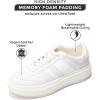 imageProject Cloud Sneakers for Women  Lace Up Womens Fashion Sneakers Memory Foam Insole Womens Sneakers Non Slip Women Footwear Lightweight Platform Shoes Girls Fashion NitaWhitewhite Stripes