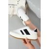 imageProject Cloud Sneakers for Women  Lace Up Womens Fashion Sneakers Memory Foam Insole Womens Sneakers Non Slip Women Footwear Lightweight Platform Shoes Girls Fashion NitaWhiteblack Stripes