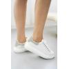 imageProject Cloud Womens Fashion Sneakers Leather Tennis Shoes Womens ampamp White Sneakers for Women wMemory Foam Insole  Lace Up Shoes for Women NonSlip Womens Sneakers Street Wear QueenWhite