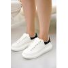 imageProject Cloud Womens Fashion Sneakers Leather Tennis Shoes Womens ampamp White Sneakers for Women wMemory Foam Insole  Lace Up Shoes for Women NonSlip Womens Sneakers Street Wear QueenBlack