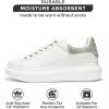 imageProject Cloud Womens Fashion Sneakers Leather Tennis Shoes Womens ampamp White Sneakers for Women wMemory Foam Insole  Lace Up Shoes for Women NonSlip Womens Sneakers Street Wear QueenWhite