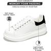 imageProject Cloud Womens Fashion Sneakers Leather Tennis Shoes Womens ampamp White Sneakers for Women wMemory Foam Insole  Lace Up Shoes for Women NonSlip Womens Sneakers Street Wear QueenBlack
