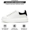 imageProject Cloud Womens Fashion Sneakers Leather Tennis Shoes Womens ampamp White Sneakers for Women wMemory Foam Insole  Lace Up Shoes for Women NonSlip Womens Sneakers Street Wear QueenBlack