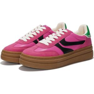 imageProject Cloud Platform Sneakers for Women Footwear  Memory Foam Insole Womens Shoes Lightweight and NonSlip Sole Lace Up Fashion Sneakers DodgePink Mult