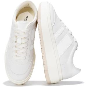 imageProject Cloud Sneakers for Women  Lace Up Womens Fashion Sneakers Memory Foam Insole Womens Sneakers Non Slip Women Footwear Lightweight Platform Shoes Girls Fashion NitaWhitewhite Stripes