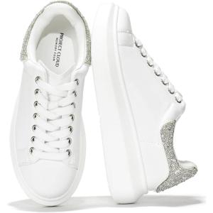 imageProject Cloud Womens Fashion Sneakers Leather Tennis Shoes Womens ampamp White Sneakers for Women wMemory Foam Insole  Lace Up Shoes for Women NonSlip Womens Sneakers Street Wear QueenWhite