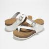 imageProject Cloud 100 Genuine Leather Platform Sandals Women  Memory Foam Womens Sandals ampamp Slippers Beach Essentials  Wedge sandals for Women with Straps  Gifts for Women MojitoWhite