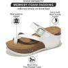 imageProject Cloud 100 Genuine Leather Platform Sandals Women  Memory Foam Womens Sandals ampamp Slippers Beach Essentials  Wedge sandals for Women with Straps  Gifts for Women MojitoWhite