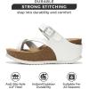 imageProject Cloud 100 Genuine Leather Platform Sandals Women  Memory Foam Womens Sandals ampamp Slippers Beach Essentials  Wedge sandals for Women with Straps  Gifts for Women MojitoWhite