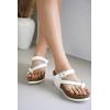 imageProject Cloud 100 Genuine Leather Platform Sandals Women  Memory Foam Womens Sandals ampamp Slippers Beach Essentials  Wedge sandals for Women with Straps  Gifts for Women MojitoWhite
