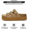 imageProject Cloud 100 Genuine Suede Womens Sandals  Wedges ampamp Platform Sandals Women with Soft Lining ampamp Memory Foam  NonSlip Wedge Sandals for Women  3 Strap Women Footwear DyanChestnut