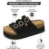 imageProject Cloud 100 Genuine Suede Womens Sandals  Wedges ampamp Platform Sandals Women with Soft Lining ampamp Memory Foam  NonSlip Wedge Sandals for Women  3 Strap Women Footwear DyanBlack