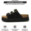 imageProject Cloud 100 Genuine Suede Womens Sandals  Wedges ampamp Platform Sandals Women with Soft Lining ampamp Memory Foam  NonSlip Wedge Sandals for Women  3 Strap Women Footwear DyanBlack