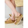 imageProject Cloud Platform Sandals Women Genuine Leather Footbed Wedge Sandals for Women 2025 Comfortable NonSlip Womens Sandals Platform Heels Womens Footwear OliyTaupe