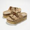 imageProject Cloud Platform Sandals Women Genuine Leather Footbed Wedge Sandals for Women 2025 Comfortable NonSlip Womens Sandals Platform Heels Womens Footwear OliyTaupe