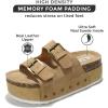 imageProject Cloud Platform Sandals Women Genuine Leather Footbed Wedge Sandals for Women 2025 Comfortable NonSlip Womens Sandals Platform Heels Womens Footwear OliyTaupe