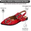 imageProject Cloud Womens Shoes ampamp Flats for Women Memory Foam Flats Shoes for Women Footwear NonSlip Rubber Sole Womens Sandals Slingback Flats Sandals for Women 2025 KatharynRed