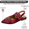 imageProject Cloud Womens Shoes ampamp Flats for Women Memory Foam Flats Shoes for Women Footwear NonSlip Rubber Sole Womens Sandals Slingback Flats Sandals for Women 2025 KatharynBurgandy