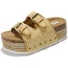 imageProject Cloud Platform Sandals Women Genuine Leather Footbed Wedge Sandals for Women 2025 Comfortable NonSlip Womens Sandals Platform Heels Womens Footwear OliyRaffia