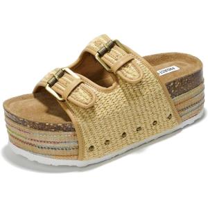 imageProject Cloud Platform Sandals Women Genuine Leather Footbed Wedge Sandals for Women 2025 Comfortable NonSlip Womens Sandals Platform Heels Womens Footwear OliyRaffia