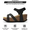 imageProject Cloud 100 Genuine Leather Wedge sandals for women 2025  Womens Sandals ampamp Womens Fashion Slippers Memory Foam  Platform Sandals Women Footwear Wedges CabanaBlack