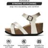 imageProject Cloud 100 Genuine Leather Wedge sandals for women 2025  Womens Sandals ampamp Womens Fashion Slippers Memory Foam  Platform Sandals Women Footwear Wedges CabanaSilver